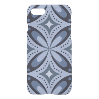 Blue Geometric Pattern Retro Style iPhone SE/8/7 Case