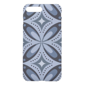 Blue Geometric Pattern Retro Style iPhone 8 Plus/7 Plus Case