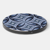 Blue Geometric Pattern Retro Style Wireless Charger (Front 2)