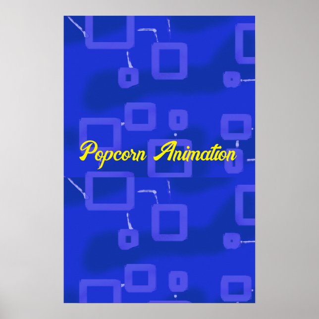 Blue Geometric  Poster (Front)