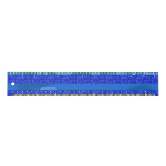 Blue Geometric Ruler (Front)