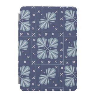 Blue Geometric shapes Pattern  iPad Mini Cover