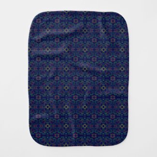 Blue Geometric Shuffle Burp Cloth