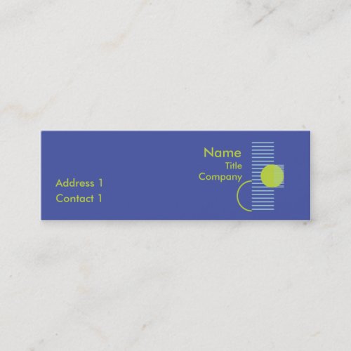 Blue Geometric - Skinny Business Cards