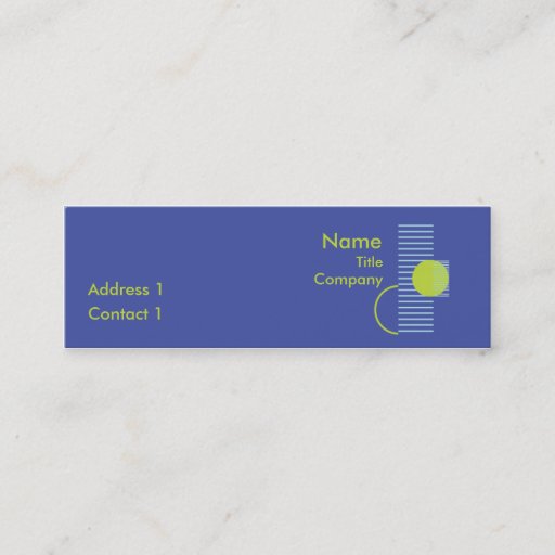 Customizable Blue Geometric - Skinny Business Cards