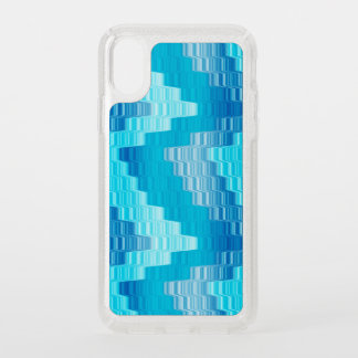 blue geometric speck iPhone XS case