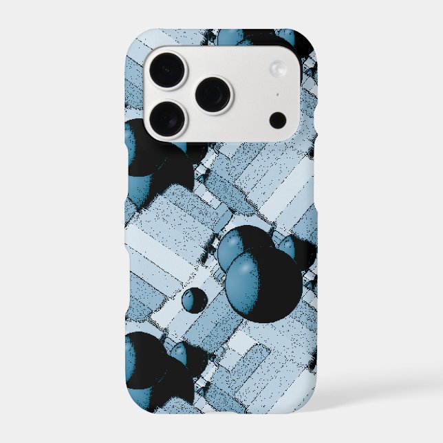 Blue Geometric Sphere iPhone Case (Back)
