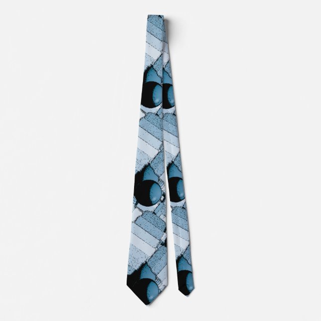 Blue Geometric Sphere Neck Tie (Front)