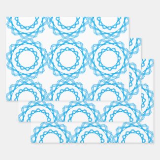 Blue Geometric Spring Art Patterns