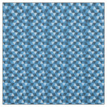 Blue Geometric Triangles Pattern Fabric