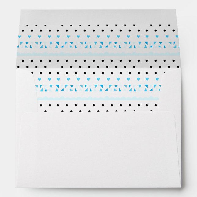 Blue Geometrics Envelope (Back (Bottom))