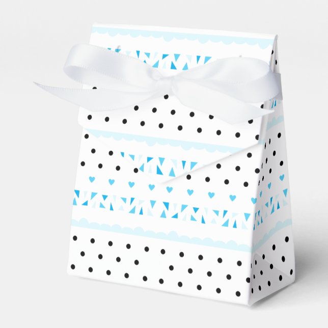 Blue Geometrics Favor Boxes (Front Side)