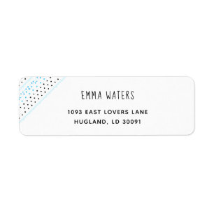 Blue Geometrics Label