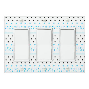 Blue Geometrics Light Switch Cover