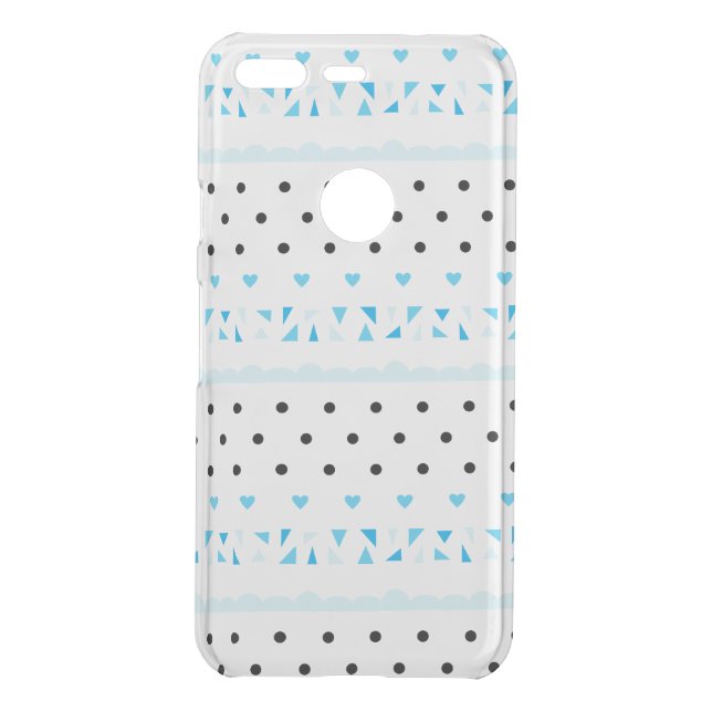 Blue Geometrics Uncommon Google Pixel Case (Back)