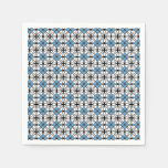 Blue Geometry Pattern Napkins