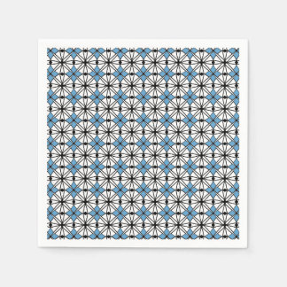 Blue Geometry Pattern Napkins