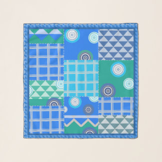 Blue Geometry Scarf