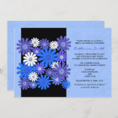 Blue Gerber Daisy Bridal Shower Invitation (Front/Back)