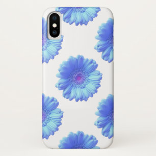 Blue gerbera daisy iPhone x case