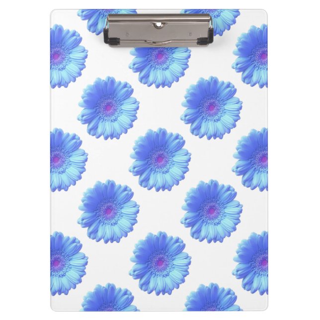 Blue gerbera daisy clipboard (Front)