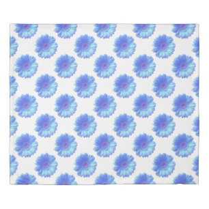 Blue gerbera daisy duvet cover