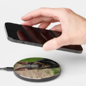 Blue German Shepherd Dog Wireless Charger (Hand)