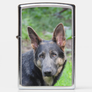 Blue German Shepherd Dog Zippo Lighter