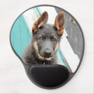Blue German Shepherd Puppy Gel Mouse Pad