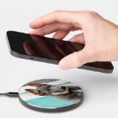 Blue German Shepherd Puppy Wireless Charger (Hand)