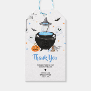 Blue Ghost Halloween Baby is Brewing Favor Tags