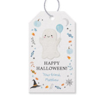 Blue Ghost Halloween Treat Gift Tags