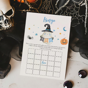 Blue Ghost Little Boo Baby Shower Bingo Game