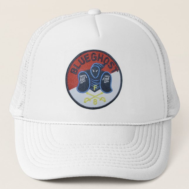 Blue Ghost troop Trucker Hat (Front)