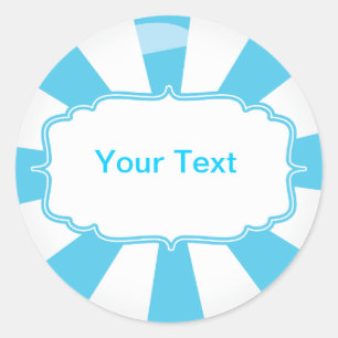 Blue Giant lollipop candy Buffet label