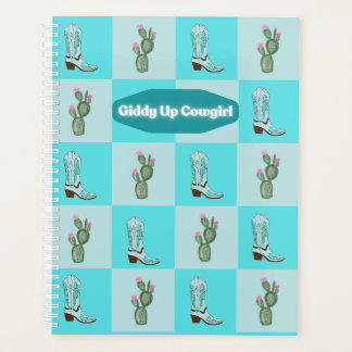 Blue Giddy Up Cowgirl Planner