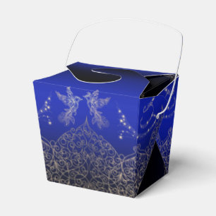 blue gift box with decoration
