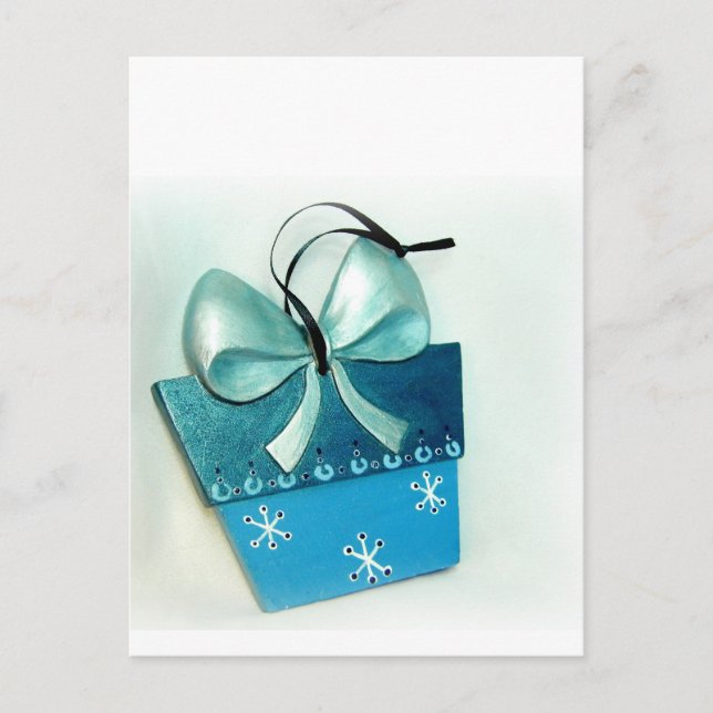 Blue Gift II Postcard (Front)
