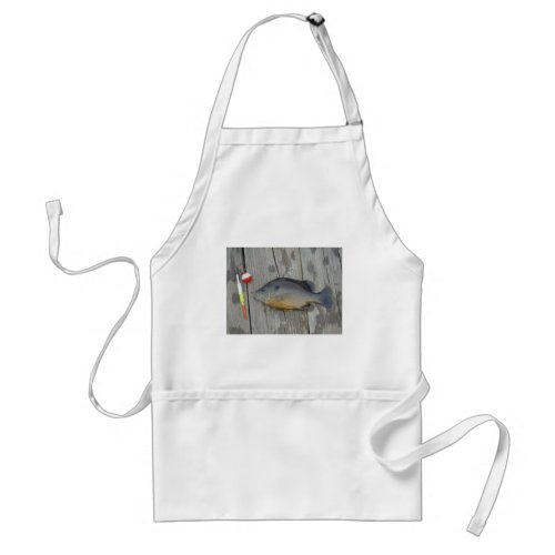 blue gill and fishing lures and hook adult apron