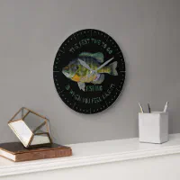 Blue Gill Best Time To Go Fishing Large Clock