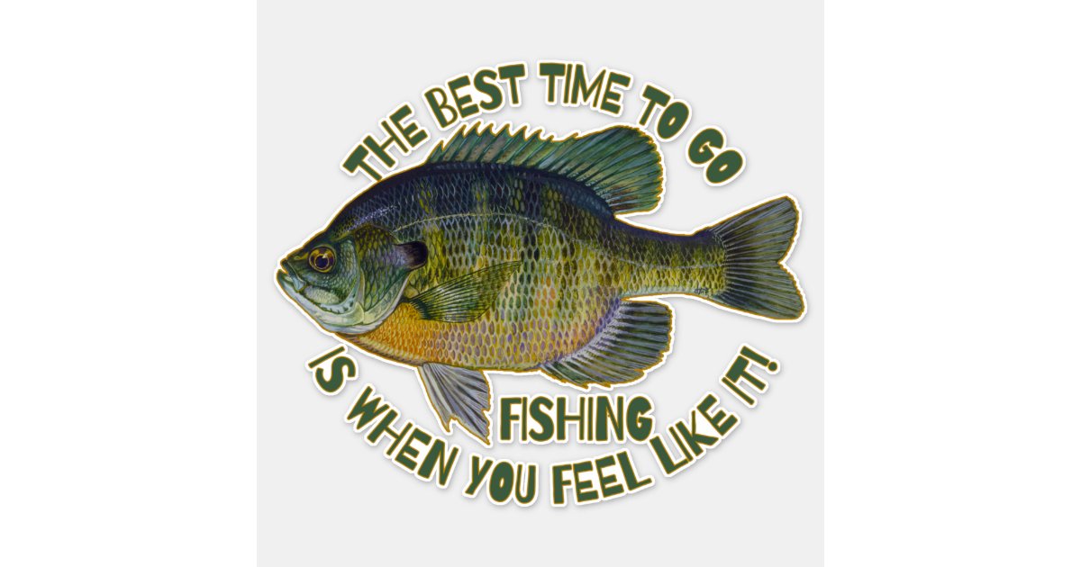 Vintage Bluegill: Funny Fishing Fisherman Sticker for Sale by