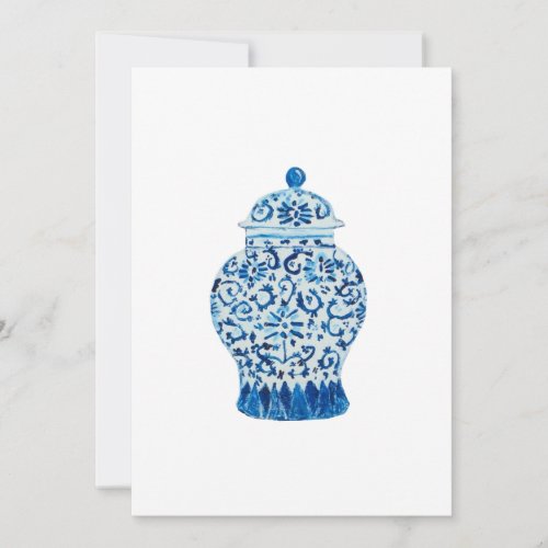 Blue Ginger Jar Jars Greeting Card
