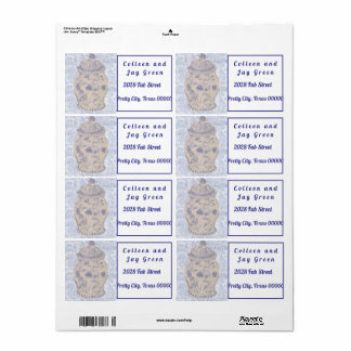 Blue Ginger Jar Label