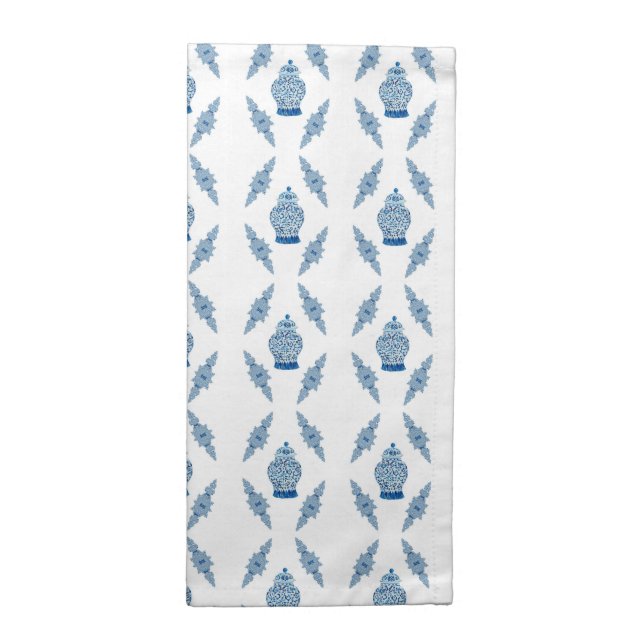 Blue Ginger Jars Jar Tablecloth Cloth Napkin (Half Fold)