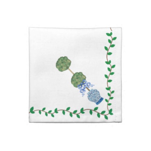 Blue Ginger Jars Jar Topiary Vine Cloth Napkin