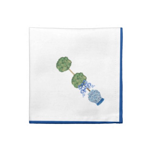 Blue Ginger Jars Jar Topiary Vine Cloth Napkin