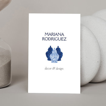 Blue Ginger Jars Pottery Elegant Interior Designer Business Card by 1201am at Zazzle