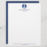 Blue Ginger Jars Pottery Elegant Logo Designer Letterhead<br><div class="desc">The blue and white ginger jars motif on this designer letterhead template is global and elegant. Your name or business is styled in a modern typeface for an instant logo. Great for interior designers, boutiques, home and housewares stores, online shops, decorators, stylists, and more. Art and design © 1201AM Design Studio...</div>