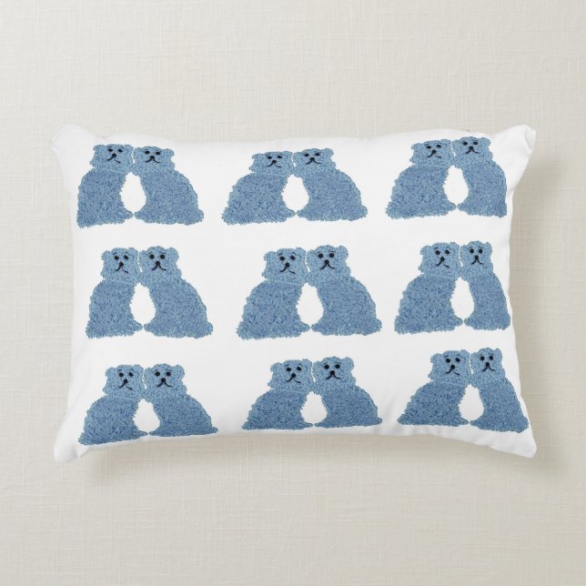 Blue Ginger Jars Staffordshire Dogs  Accent Pillow (Front)