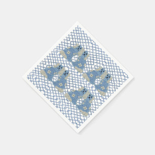 Blue Ginger Jars Staffordshire Dogs  Napkins